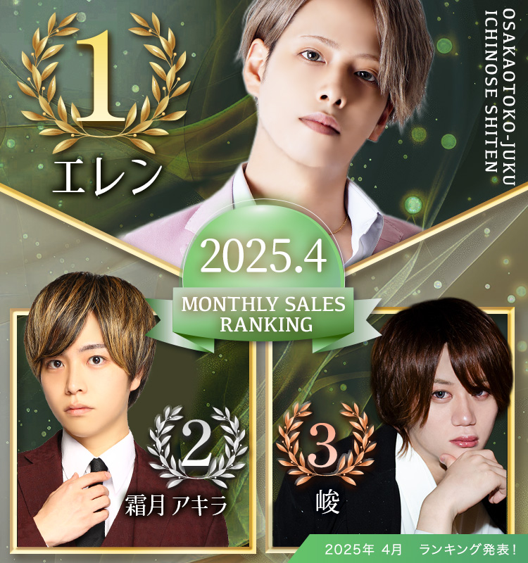 大阪ミナミホストクラブ 大阪男塾 2025年3月の売上ランキング